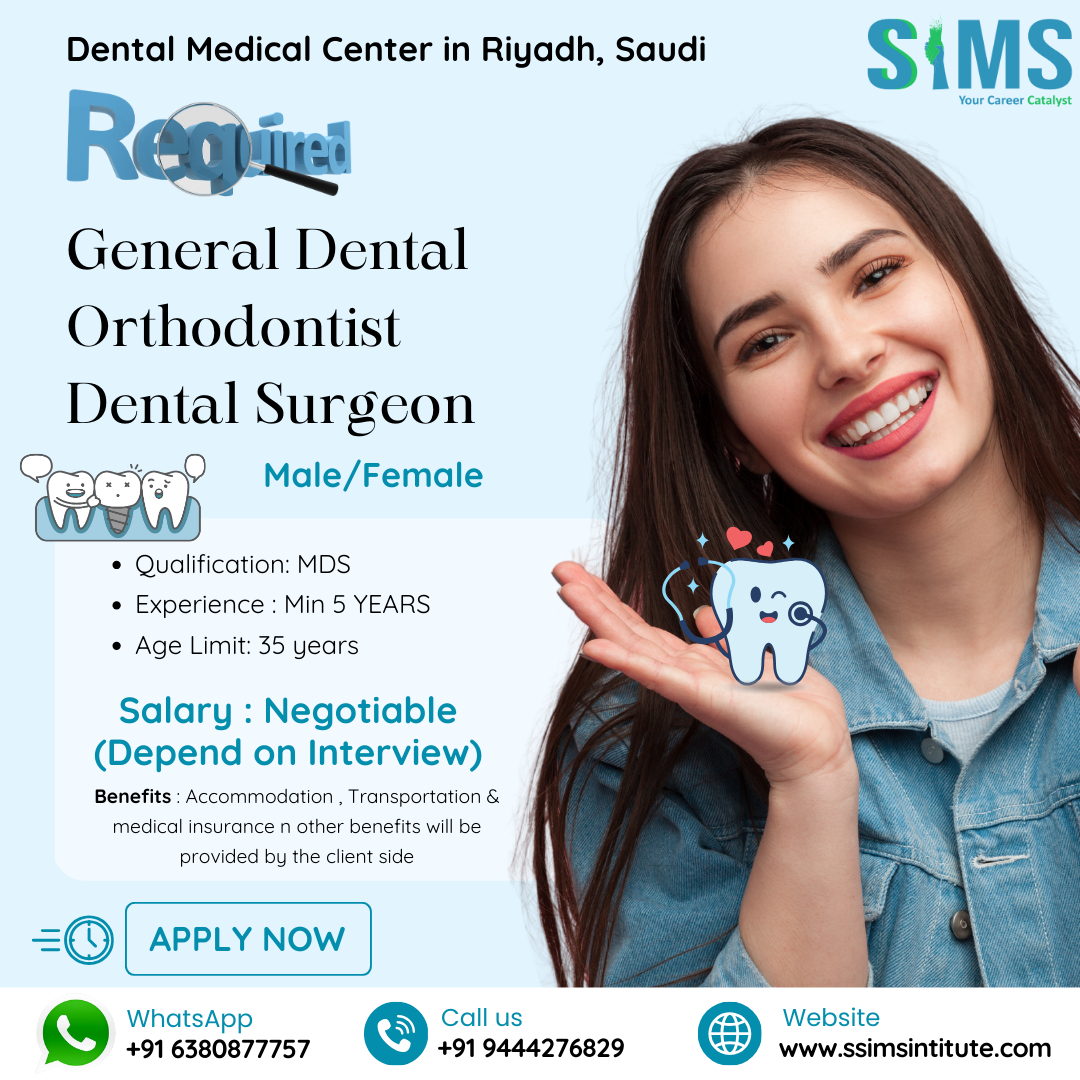 General Dentist / Orthodontist / Dental Surgeon — job poster